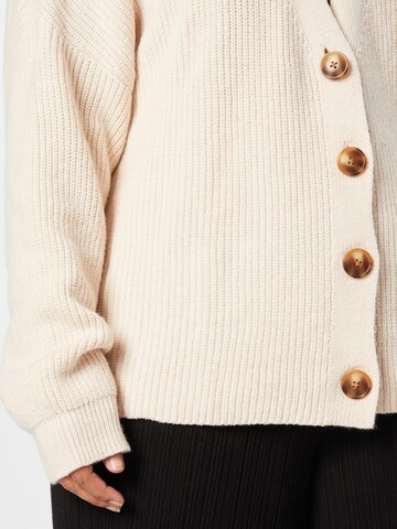 ABOUT YOU Curvy Knit Cardigan 'Kimberly' in Beige