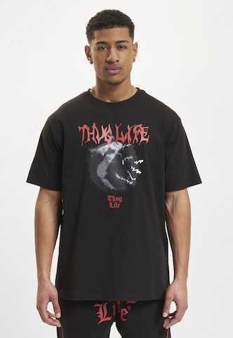 Thug Life - Camiseta 'Dusky' en negro: frente