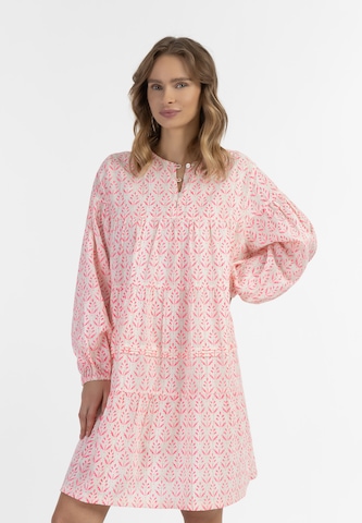 Robe IZIA en rose : devant