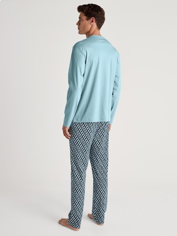 CALIDA Long Pajamas 'Relax Streamline' in Blue