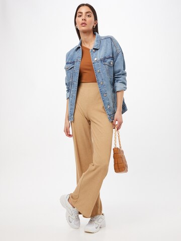 ONLY Wide leg Pants 'Nella' in Brown