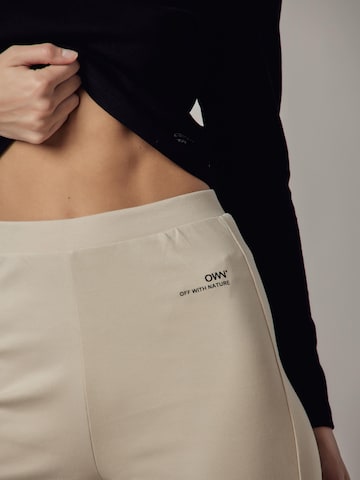 Flared Pantaloni 'Panta Palazzo in Interlock' di OWN Off With Nature in beige