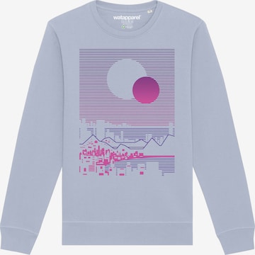 Watapparel Sweatshirt ' Sun and Moon Skyline ' in Blauw: voorkant