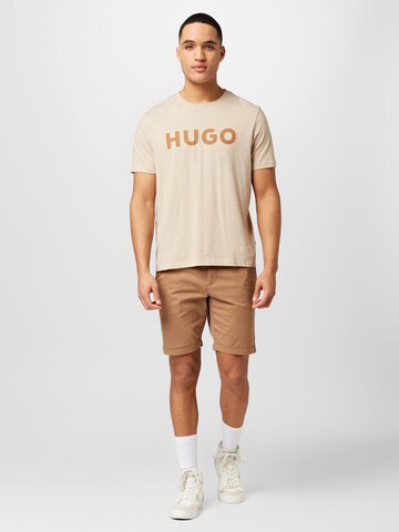 HUGO Red - Camiseta 'Dulivio' en beige