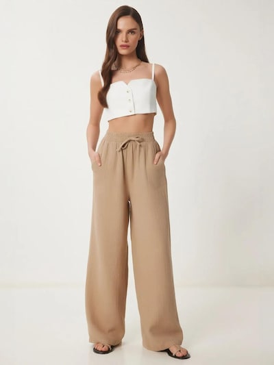 Happiness İstanbul Pantalon 'Hose' en 36 en blanc naturel, Vue avec produit