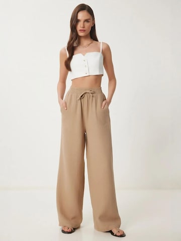 Wide Leg Pantalon 'Hose' Happiness İstanbul en blanc : devant