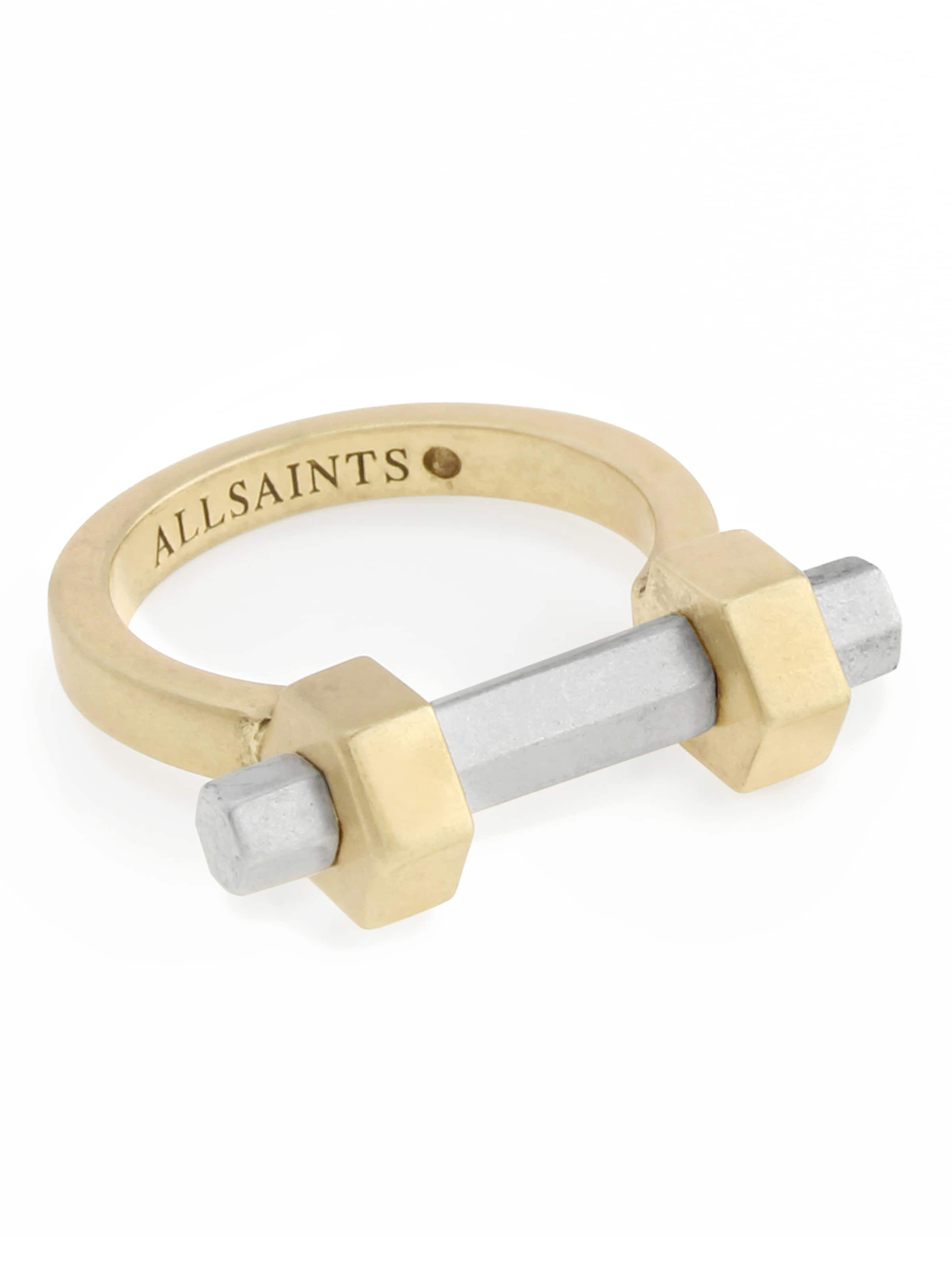 AllSaints - Pendientes 'Maeve Bolt' en oro: frente