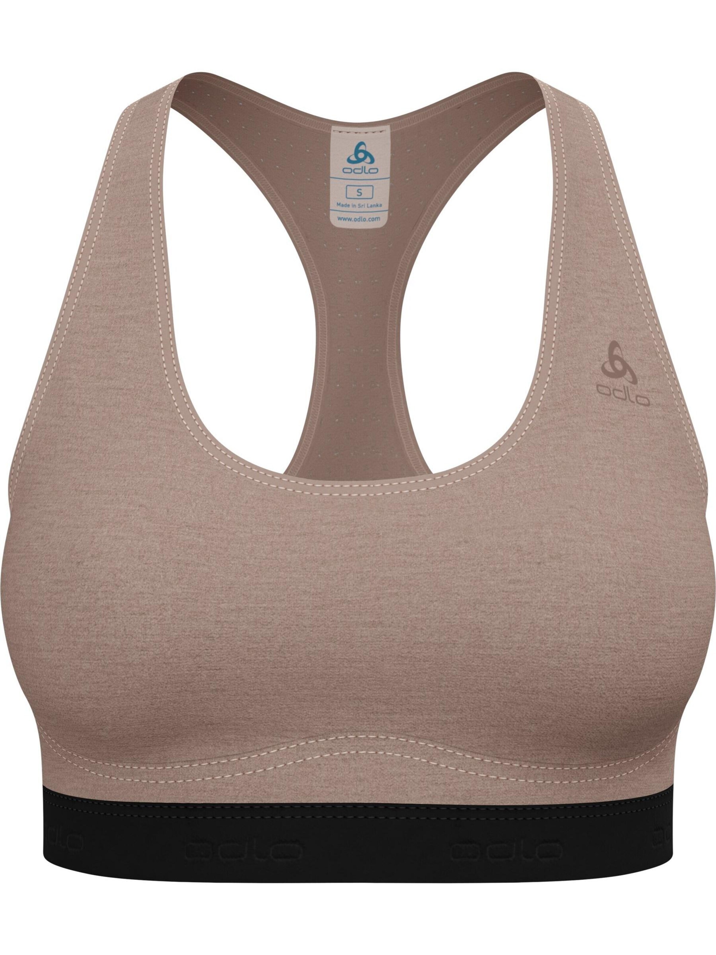 ODLO Sport bh 'ASCENT PW MEDIUM' in XS/A/B/C in de kleur Donkerbeige, Productweergave