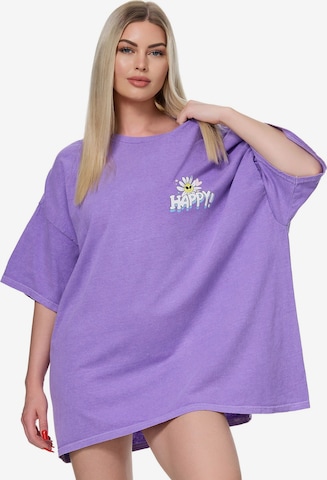 Worldclassca Oversizeshirt in Lila: Vorderseite