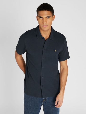 FARAH Regular fit Button Up Shirt 'DENNY' in Blue: front