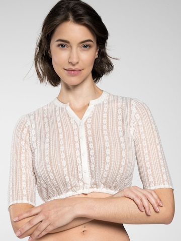 SPIETH & WENSKY Klederdracht blouse 'Dirndlbluse Fannah' in Wit: voorkant