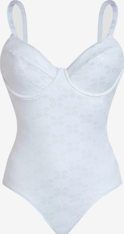 Costume intero di Vilebrequin in bianco: frontale