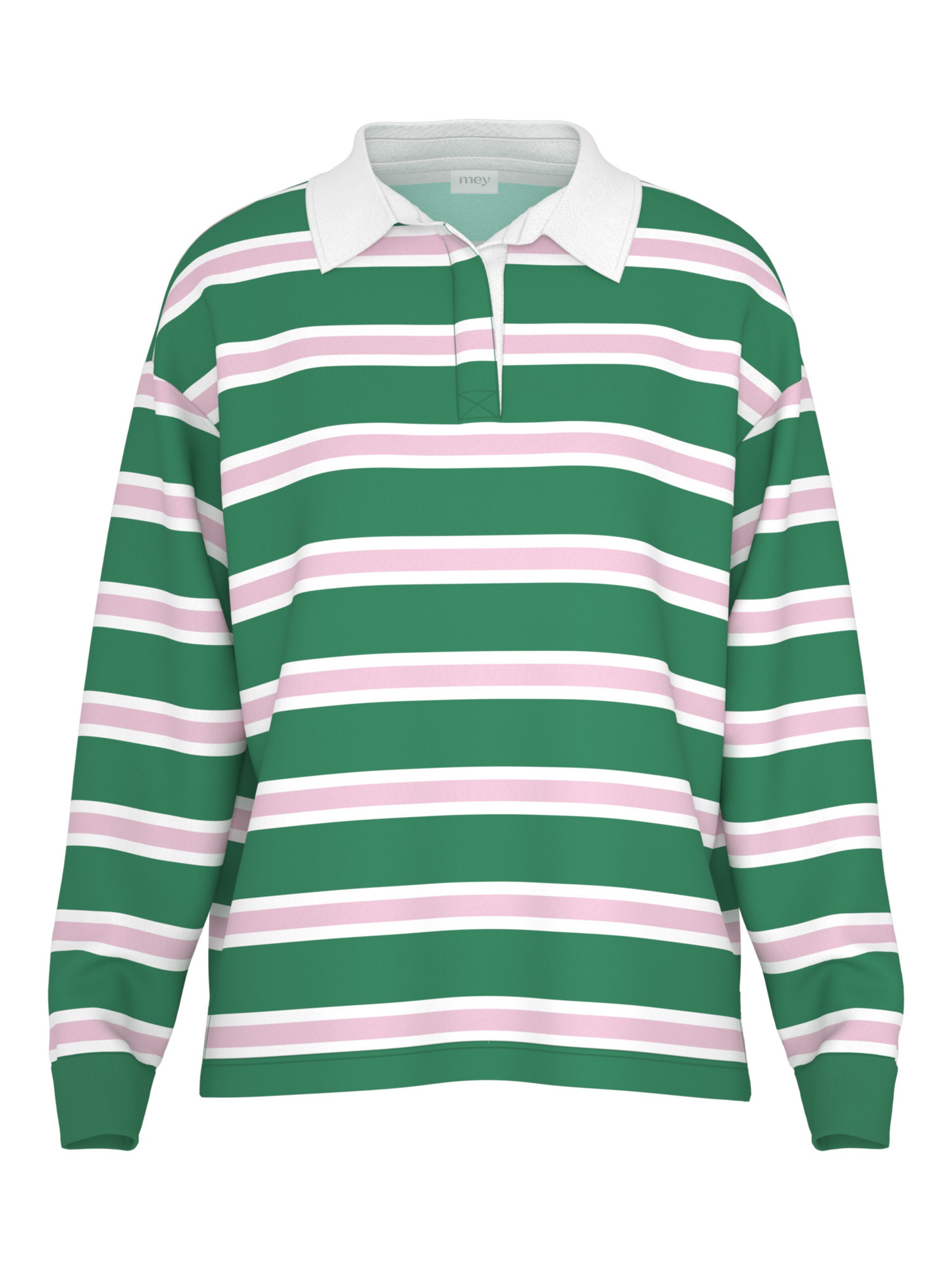 Sweat-shirt ' Serie Touchline Stripes ' Mey en vert : devant