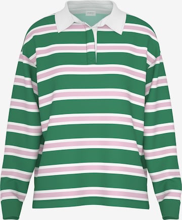 Sweat-shirt ' Serie Touchline Stripes ' Mey en vert : devant
