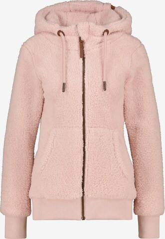 Alife and Kickin Fleece jas 'Tabea' in Roze: voorkant