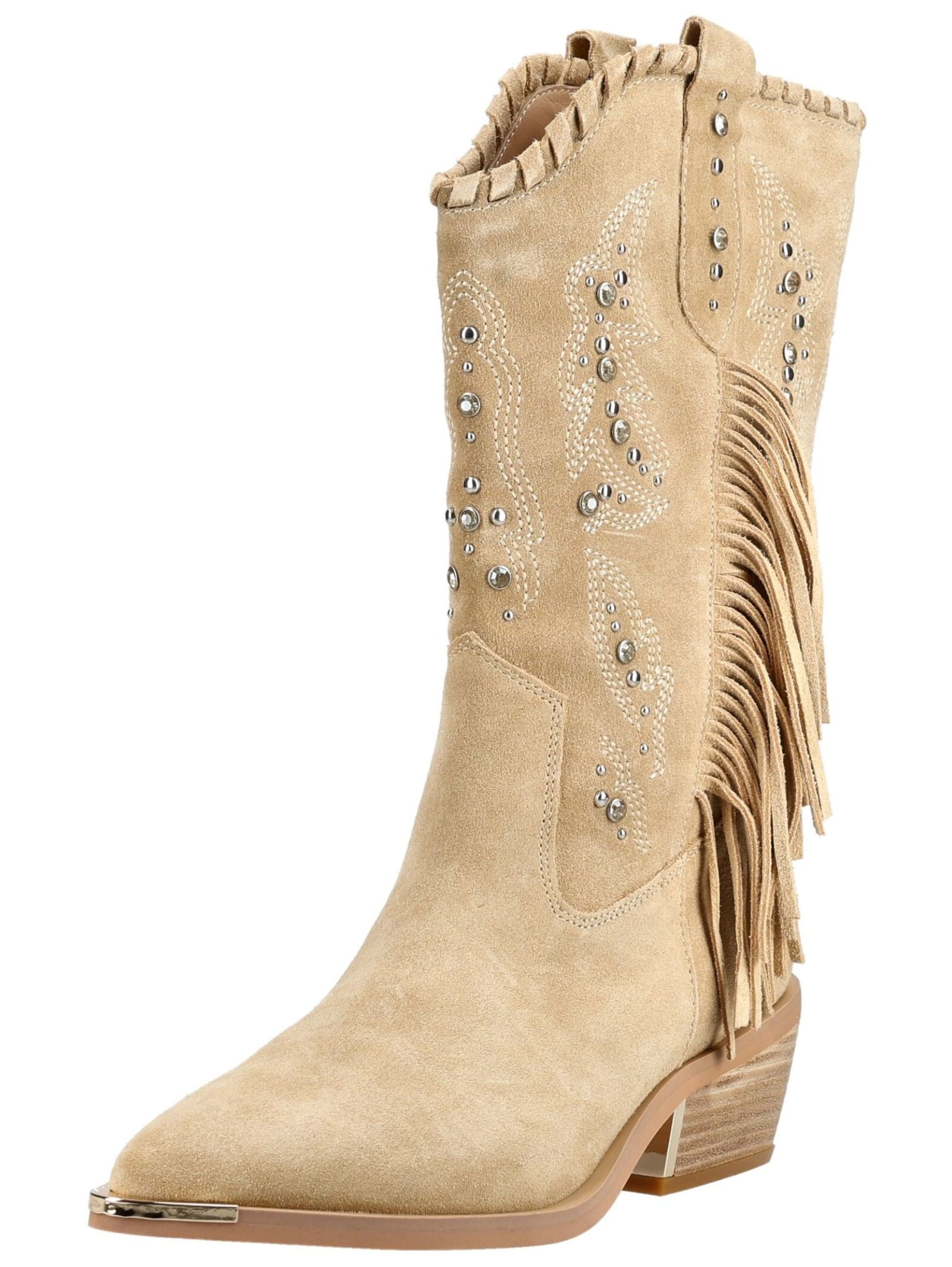 Alma En Pena Cowboylaarzen in Beige: voorkant