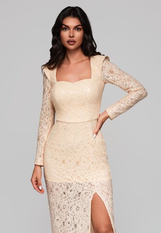 Ombre Abendkleid in Beige