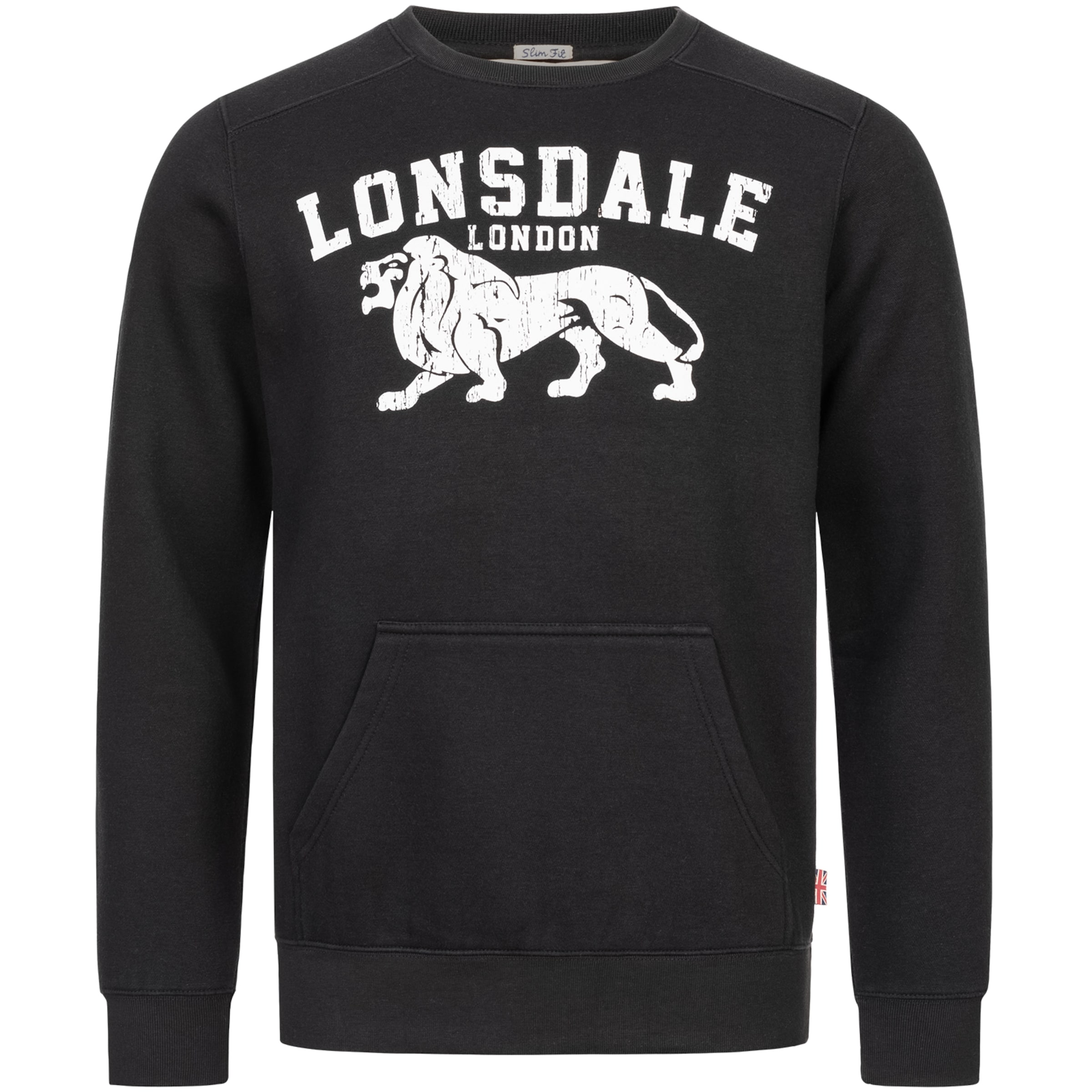 LONSDALE Sweatshirt 'Kersbrook' in S in Black / White, Item view