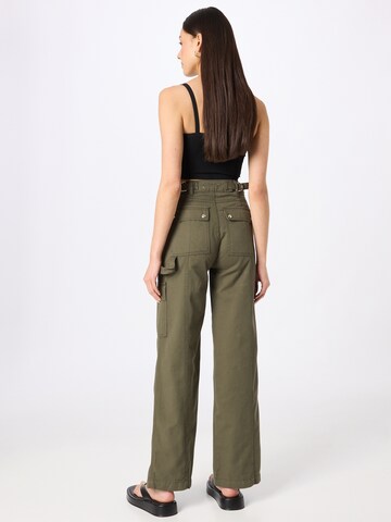 Wide Leg Pantalon cargo Warehouse en vert