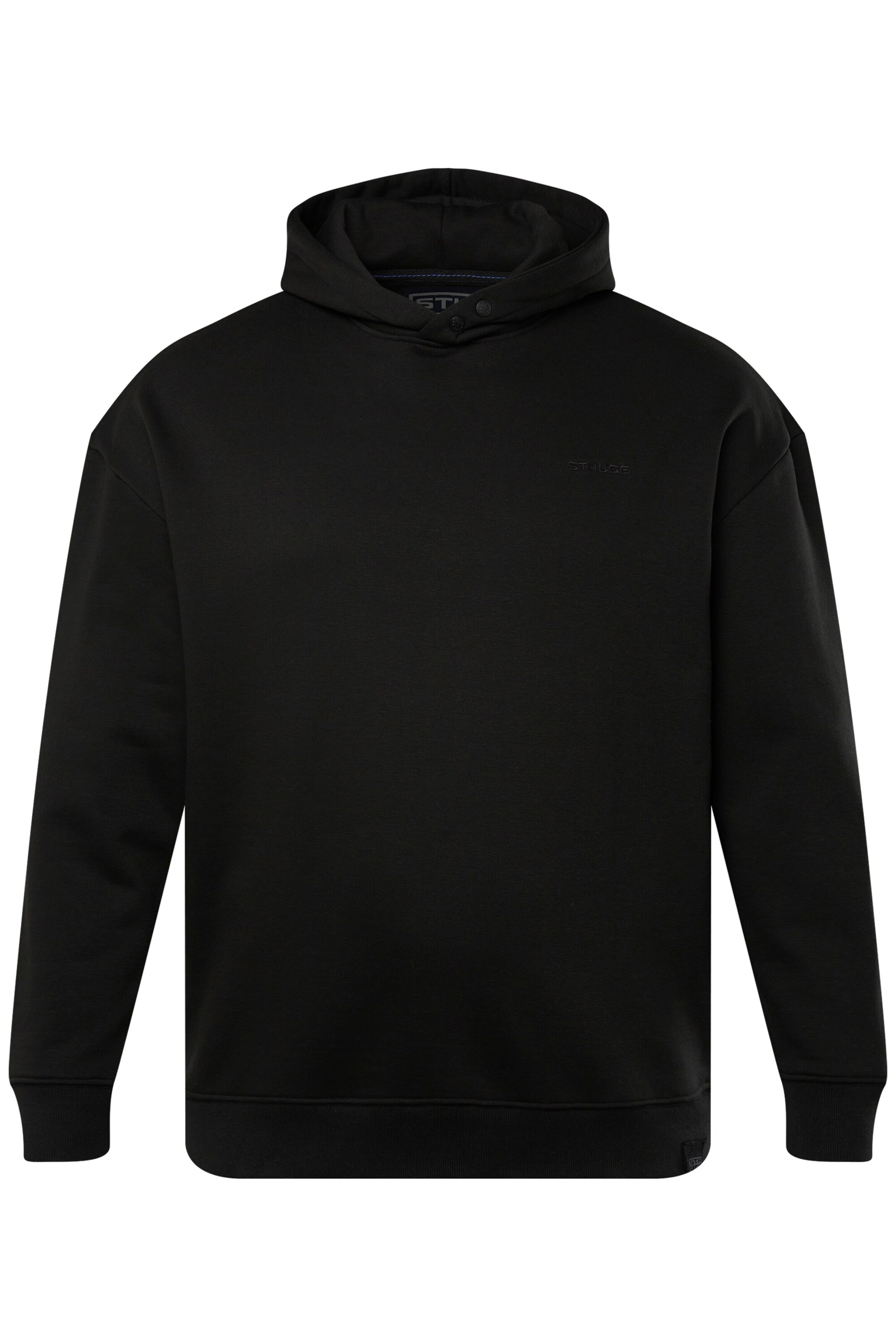 STHUGE Sweat jacket in Black: front
