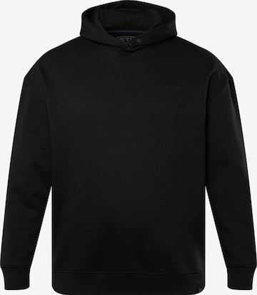 STHUGE Zip-Up Hoodie in Black: front