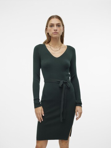VERO MODA Gebreide jurk 'SABA' in Groen: voorkant