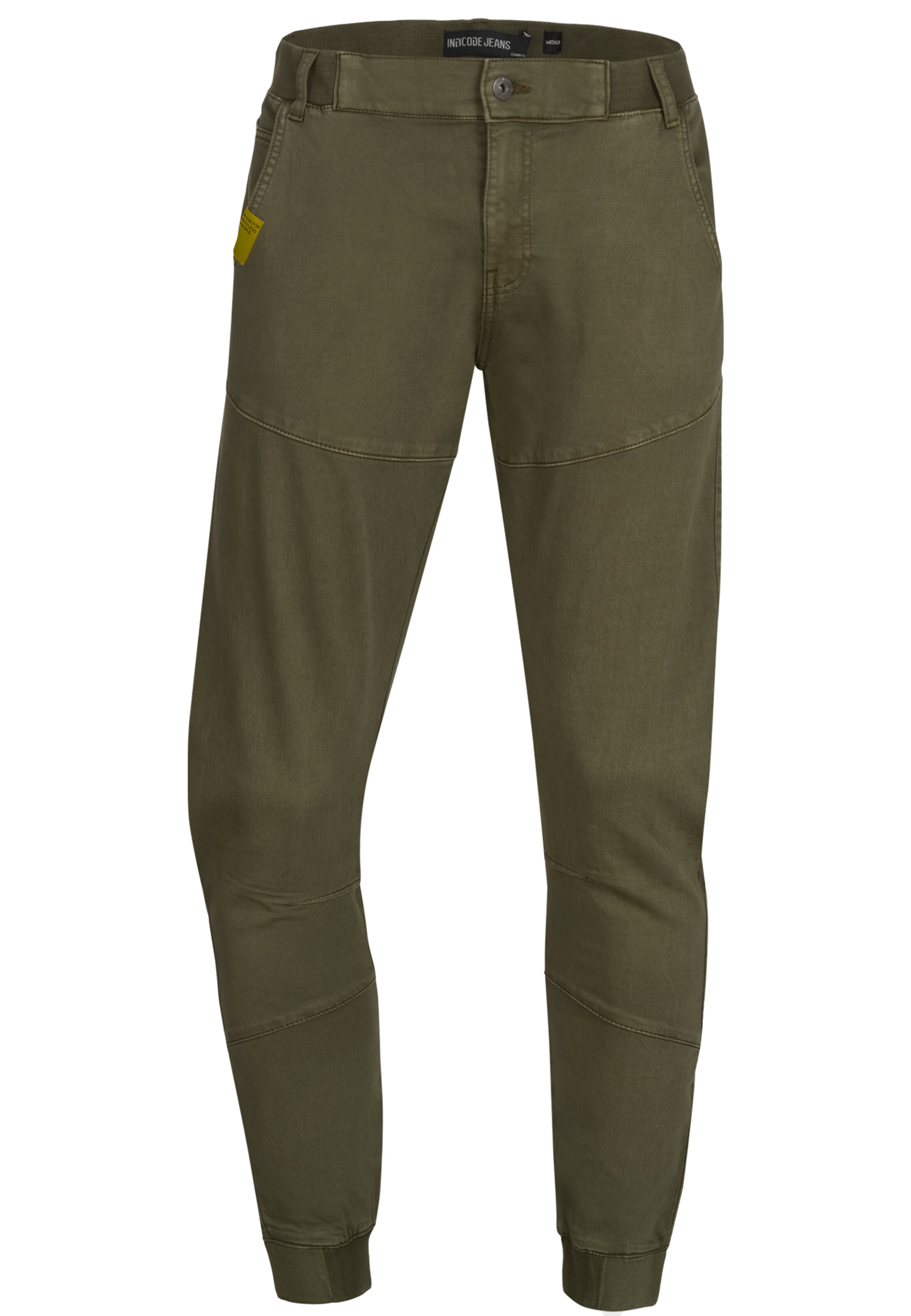 INDICODE JEANS Trousers 'Zannes' in Green: front