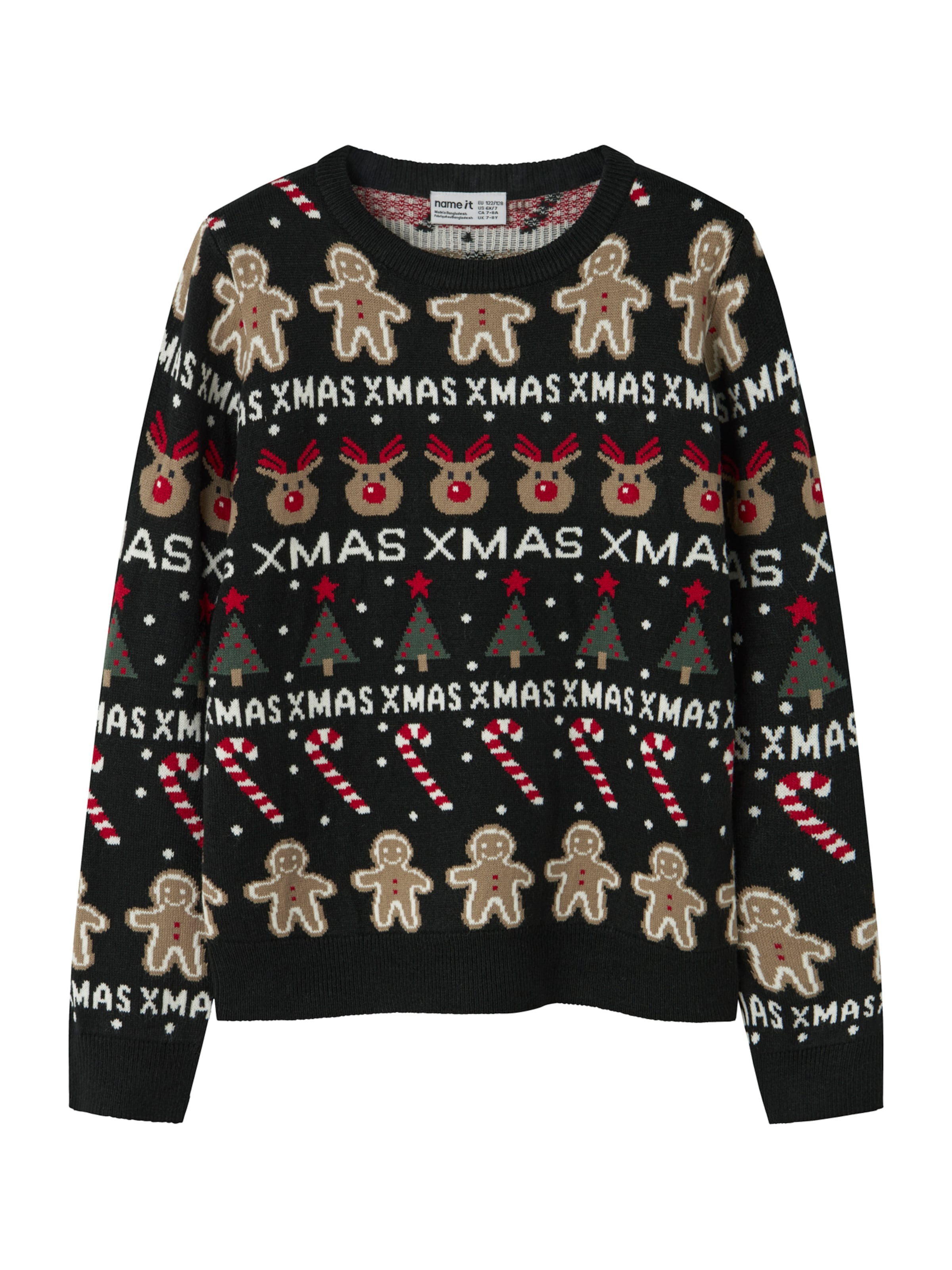 NAME IT Sweater 'NKNRasko' in Black: front