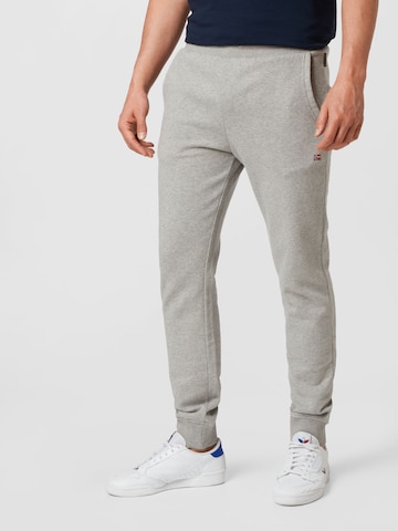 NAPAPIJRI Tapered Pants 'MALIS' in Grey: front