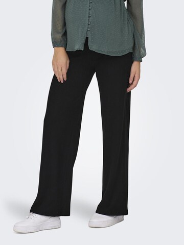Only Maternity Regular Pants in Black: front