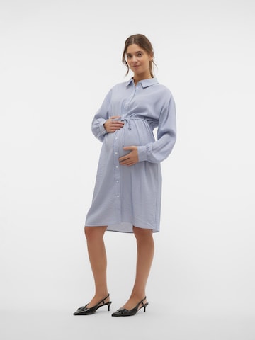 Robe-chemise 'LOUIZA LIA' MAMALICIOUS en bleu