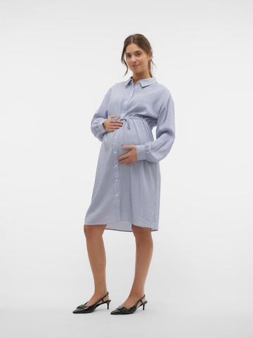 MAMALICIOUS Shirt Dress 'LOUIZA LIA' in Blue