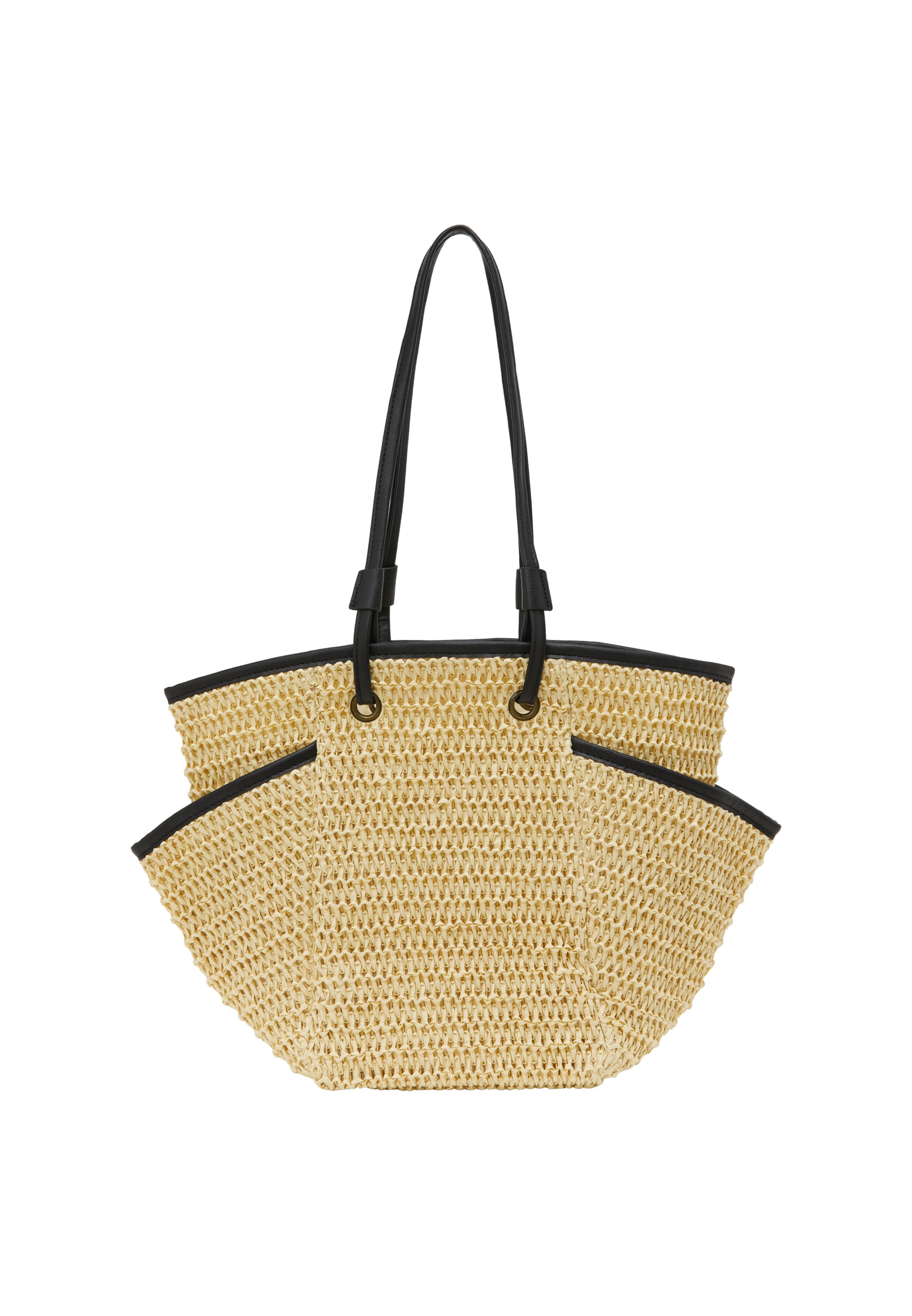 usha FESTIVAL Mala de praia em bege / preto, Vista do artigo