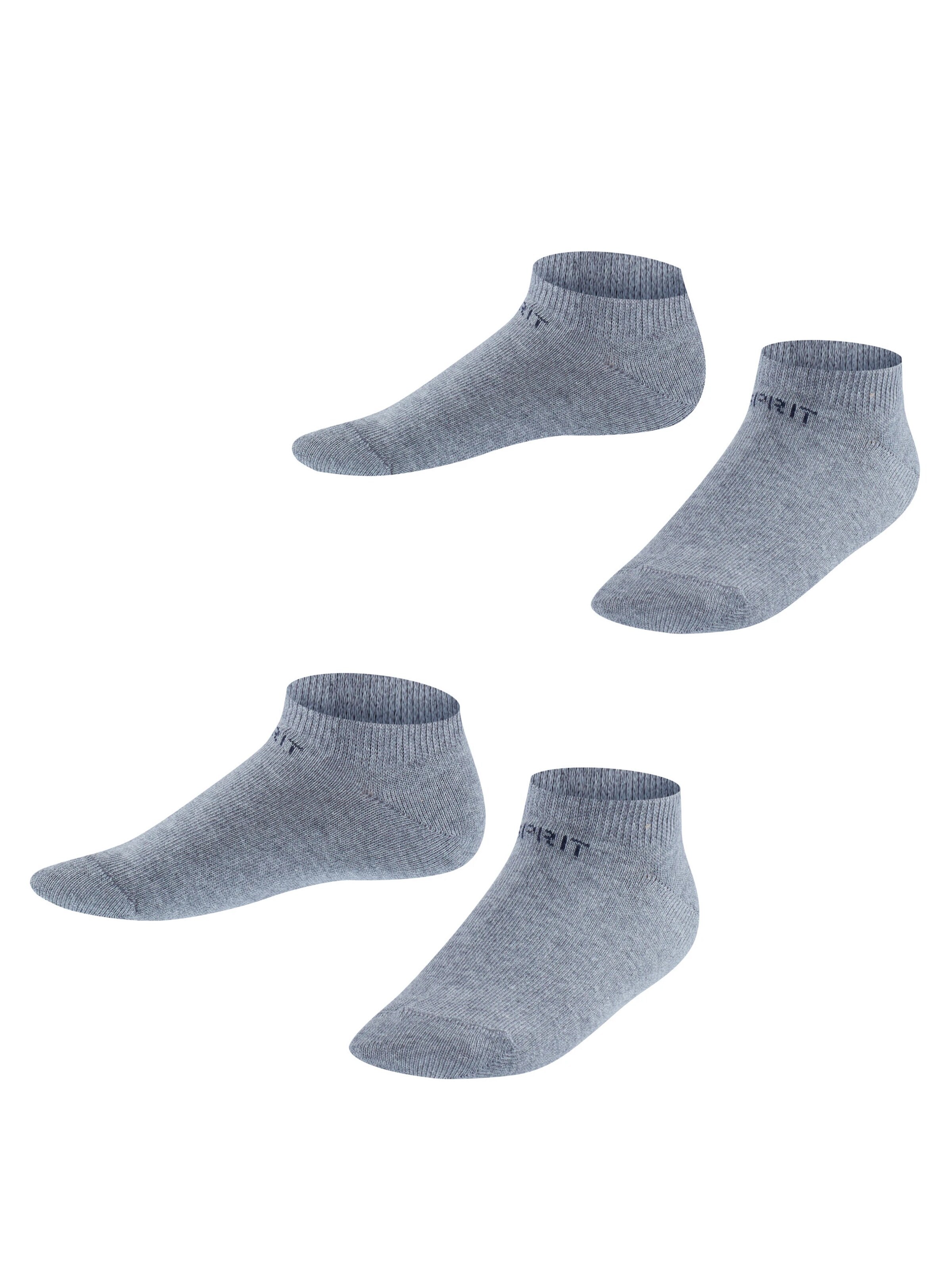 ESPRIT Socken 'Foot Logo 2-Pack'‌‌ in Grau: Vorderseite