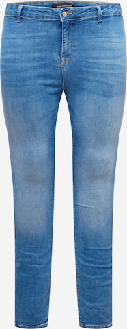 ONLY Carmakoma Skinny Jeans pajkice 'Huba' | modra barva: sprednja stran