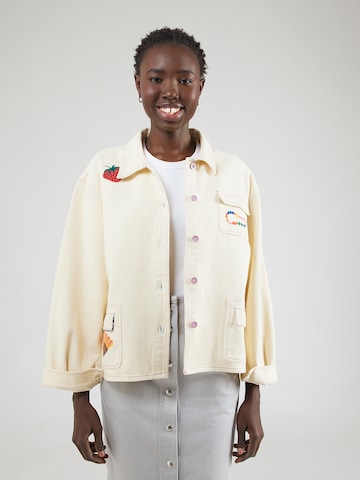 Lollys Laundry Φθινοπωρινό και ανοιξιάτικο μπουφάν 'April' σε μπεζ: μπροστά