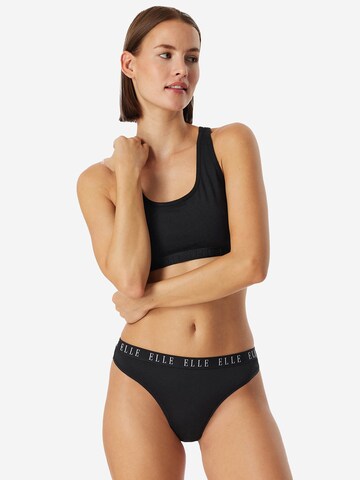 ELLE Tanga ' Thong - ELLE LOGO ' in Schwarz