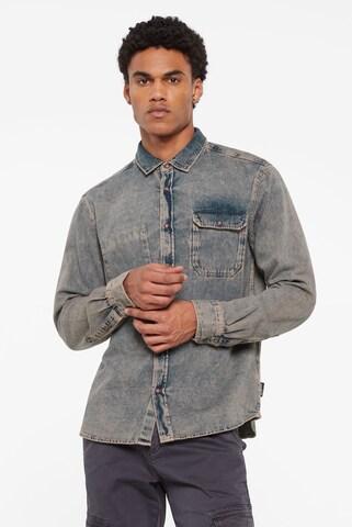 Harlem Soul Regular fit Button Up Shirt in Blue: front