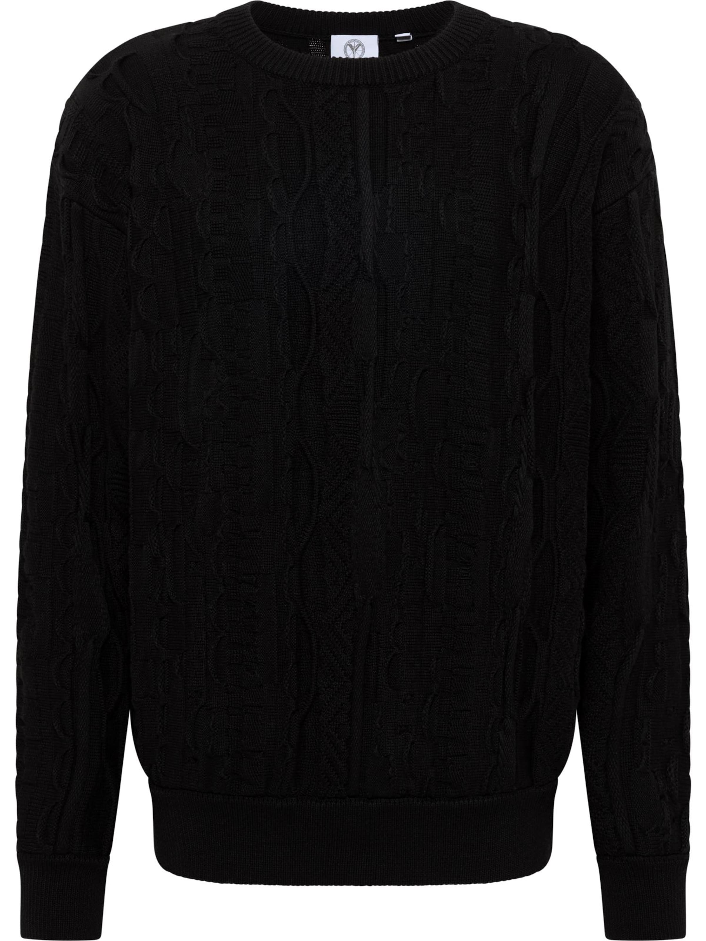 Carlo Colucci Trui 'Dima' in Zwart: voorkant