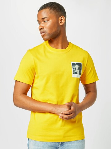 LACOSTE Shirt 'Lacoste x Polaroid Gypse' in Yellow: front