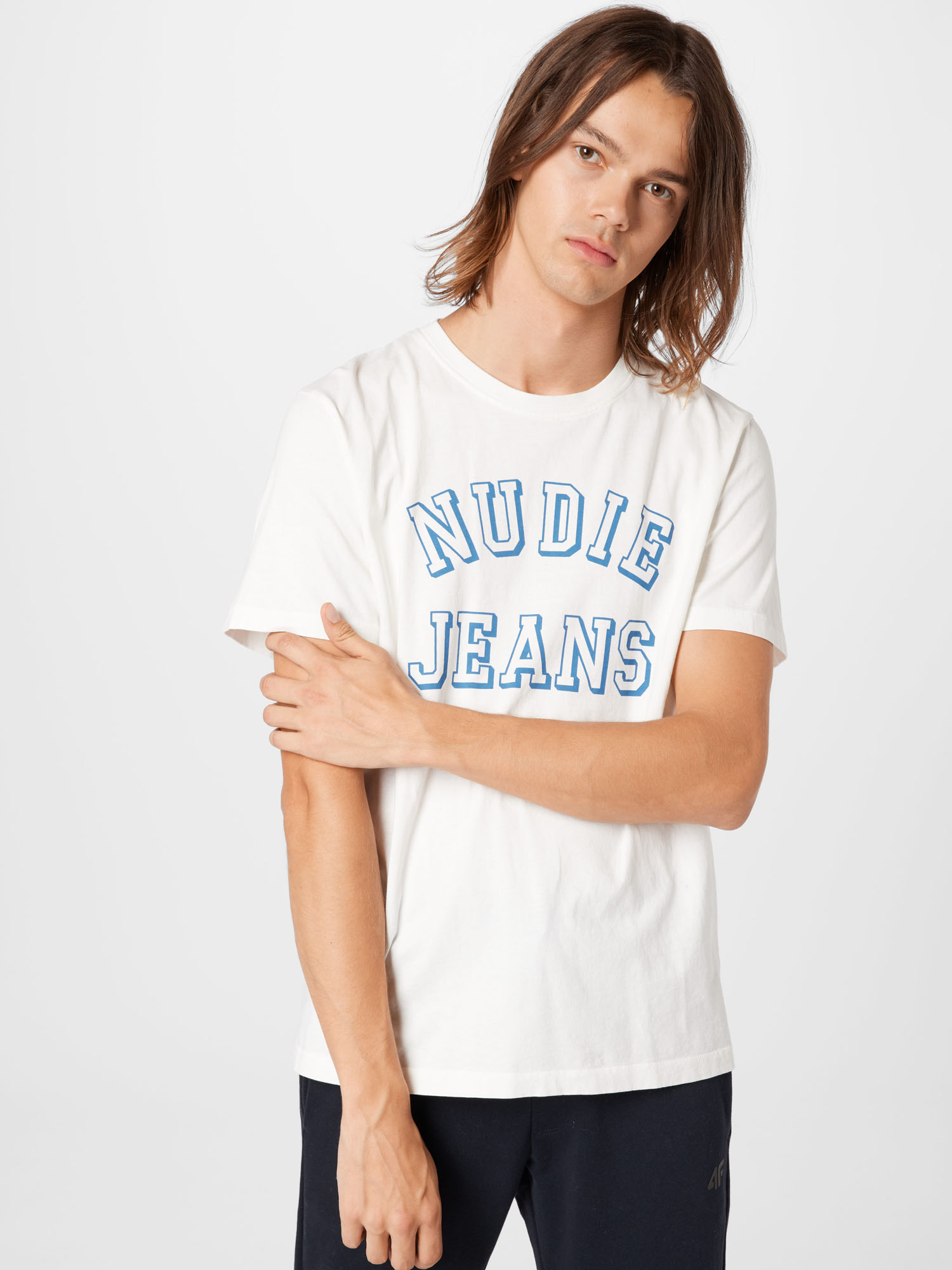 Maglie e T-shirt fY7q6 Nudie Jeans Co T-Shirt Roy in Bianco 