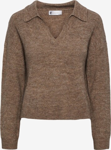 PIECES Sweter 'SILLE' w kolorze beżowy: przód