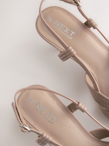 Next Czółenka z wyciętą piętą w kolorze beżowy