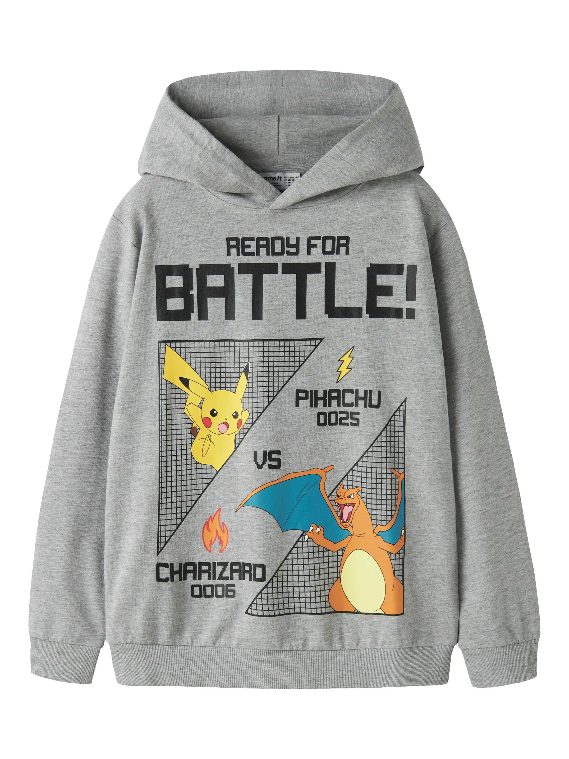NAME IT - Sudadera 'NKMJOL POKEMON' en gris: frente