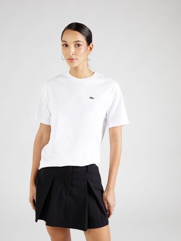 LACOSTE T-shirt i vit: framsida