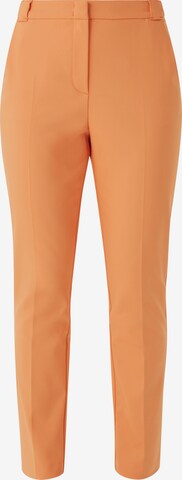 COMMA Slim fit Pleated Pants in Orange: front