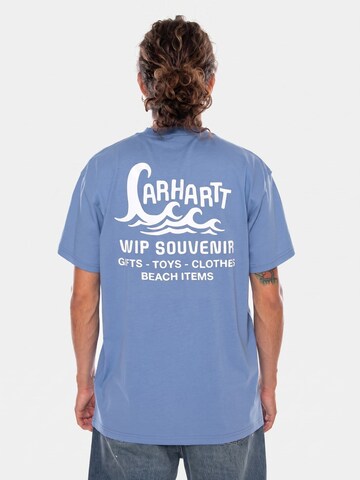 Carhartt WIP Shirt 'S/S WAVES T-SHIRT CURAÇAO' in Blauw