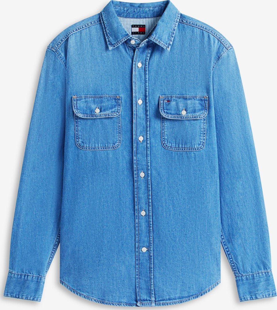 Comfort Fit Cămașă de la Tommy Jeans pe albastru: față