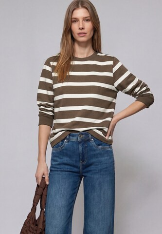 STREET ONE Sweatshirt in Brown: front