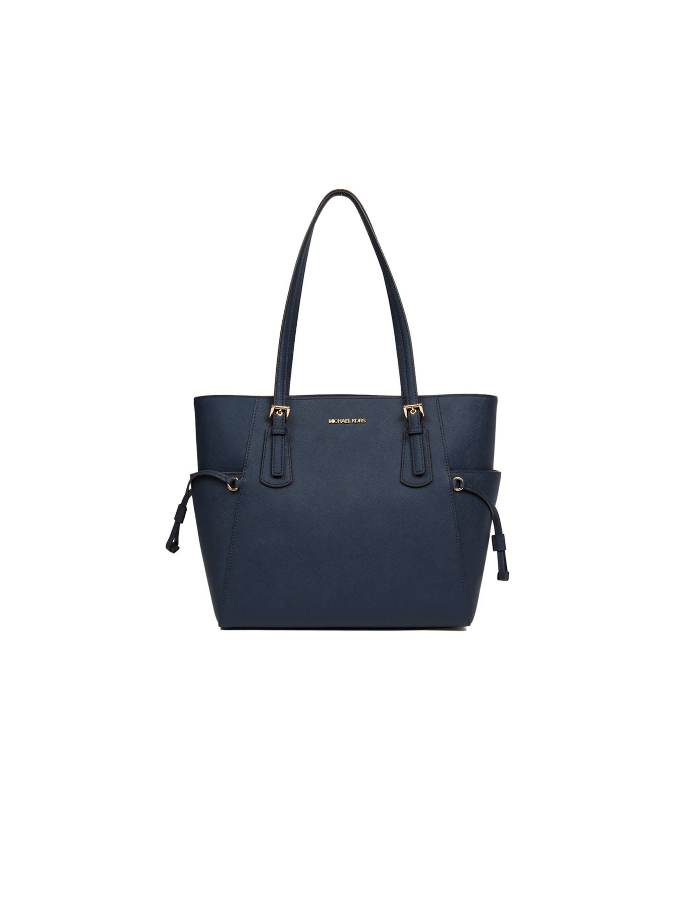 Borsa a mano 'Voyager Large East-West Tote' di Michael Kors in blu: frontale
